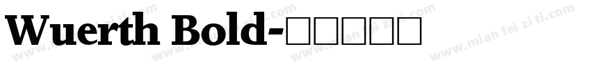 Wuerth Bold字体转换